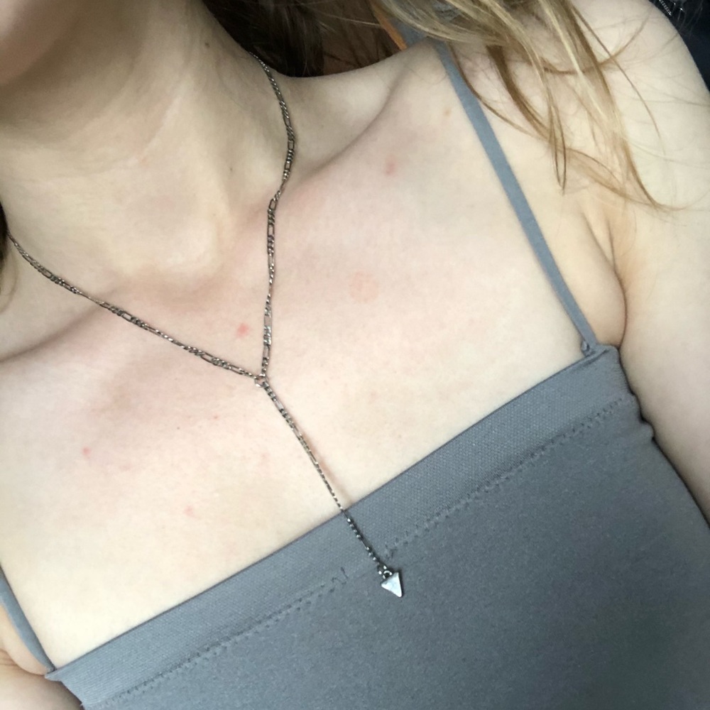 FREE over $20 silver triangle necklace